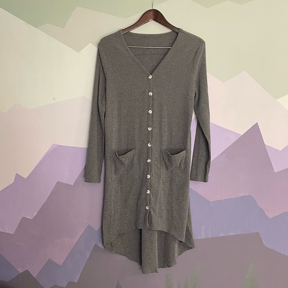 • oversized charcoal cardigan by alaster queen • - Picture 5 of 7